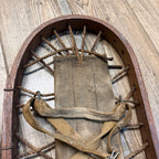 Pair Antique Primitive Wooden Frame Rope Binding Snowshoes Cabin Decor
