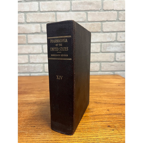Vintage Pharmacopedia United States 14th Revision Pharmacy Hardcover Book 1950