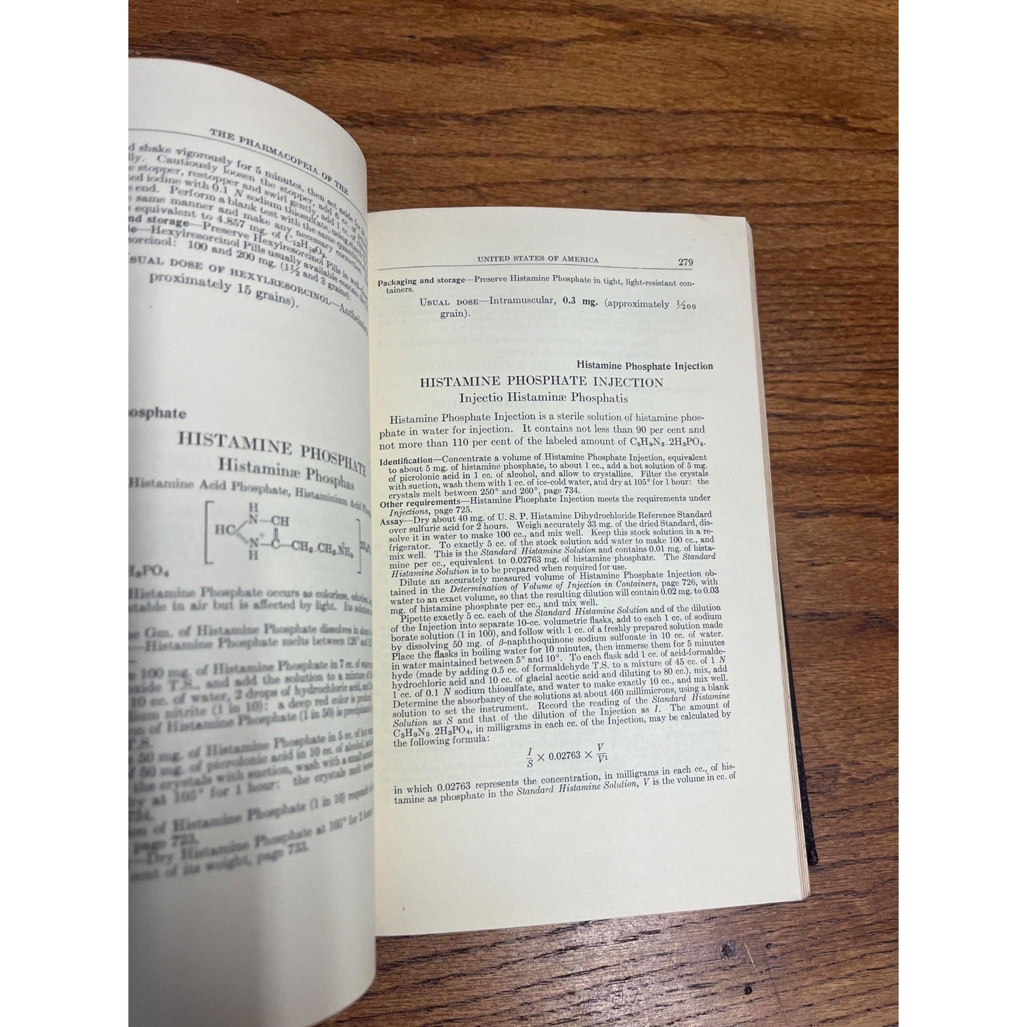 Vintage Pharmacopedia United States 14th Revision Pharmacy Hardcover Book 1950