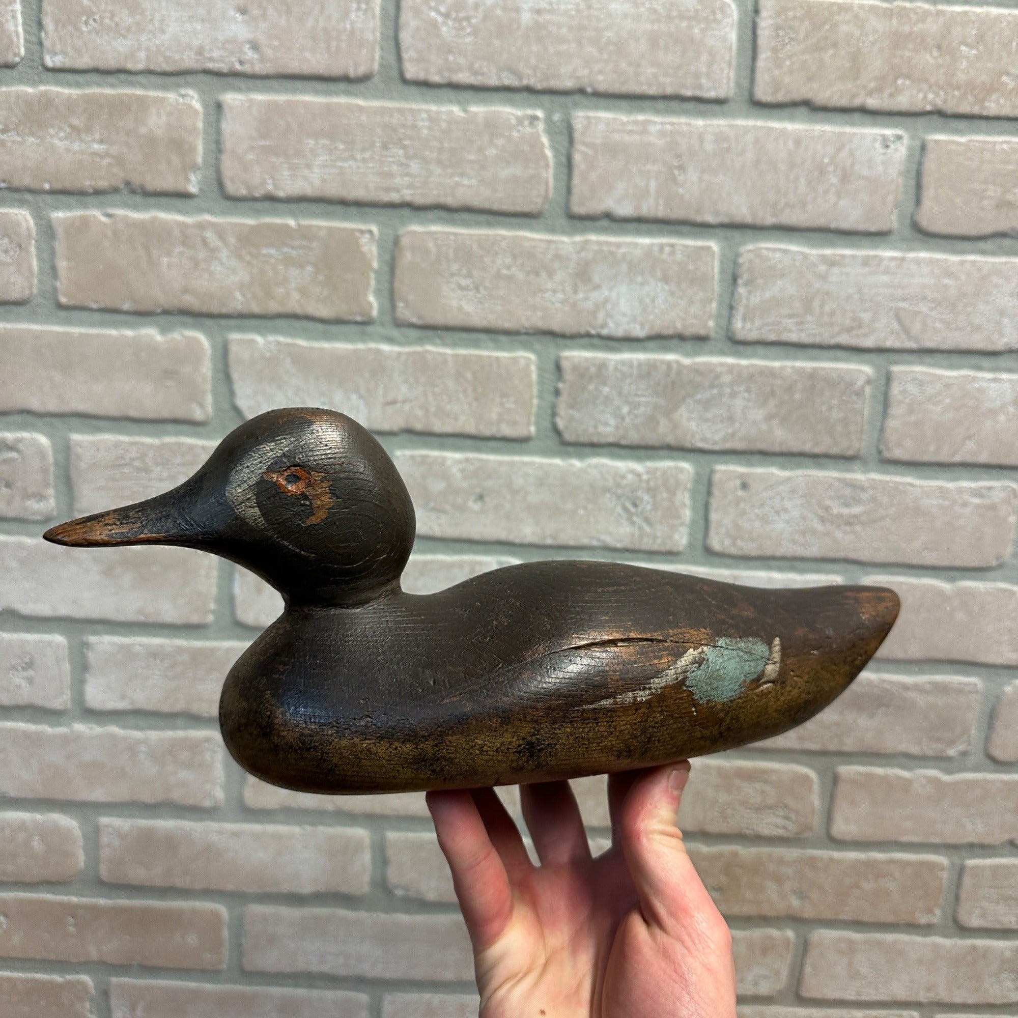 Pair Early Mason Teals Painted Eye Original Paint Duck Decoys