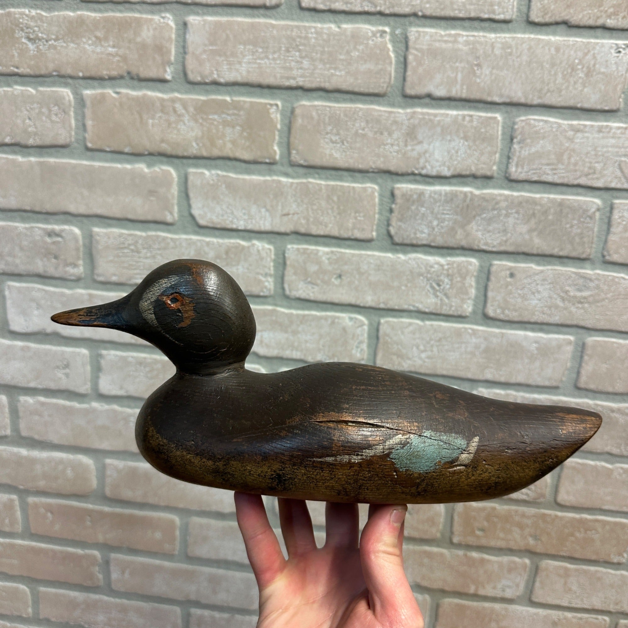 Pair Early Mason Teals Painted Eye Original Paint Duck Decoys