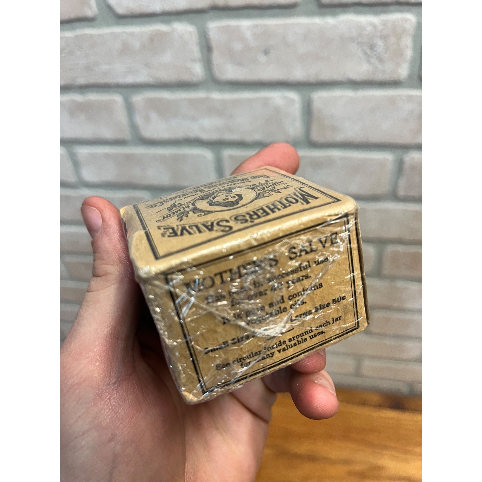 Antique Mothers Salve Glass Jar Tin Lid Chicago Il Remedy Medicine Box Pharmacy