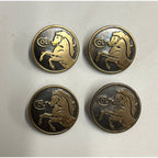 Vintage Colt Firearms Pistol Hat P{inback Pin Lapels 1"Lot (4) Buttons