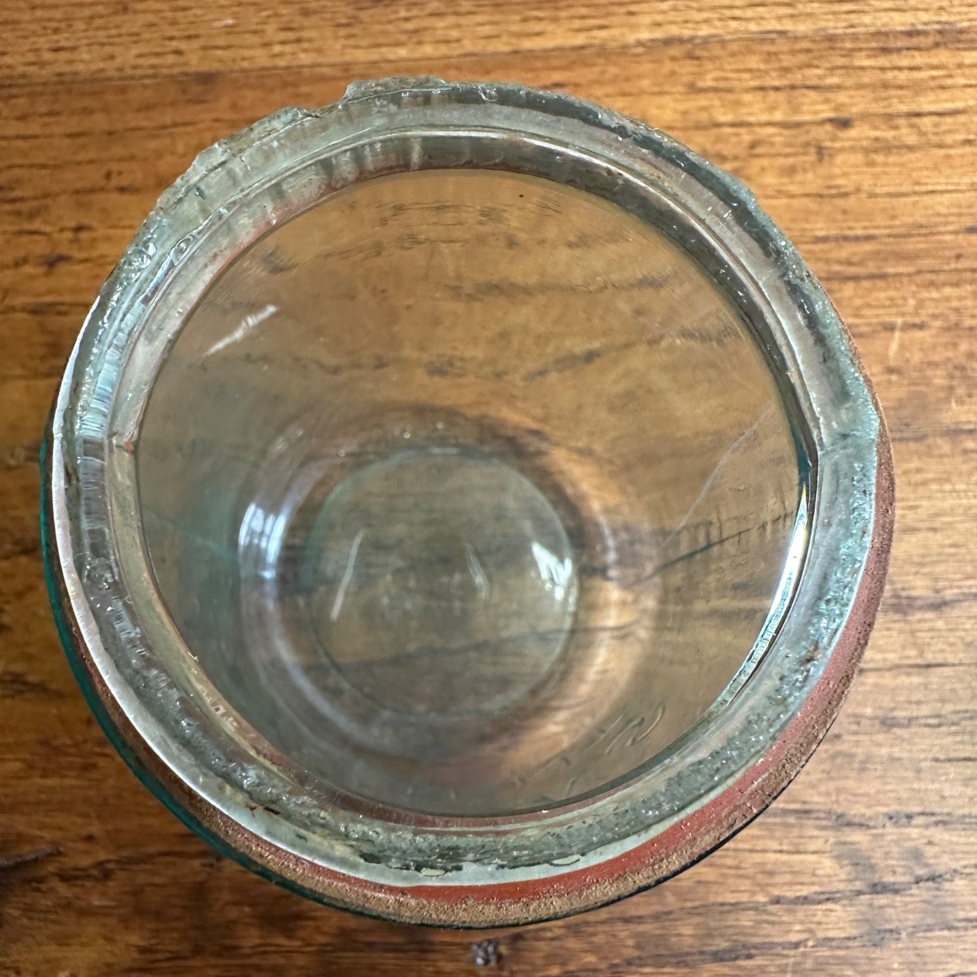 BALL SCRIPT UNDERLINED MASON'S PATENT 1858 Aqua Pint Fruit Jar + Zinc Lid 1895-96