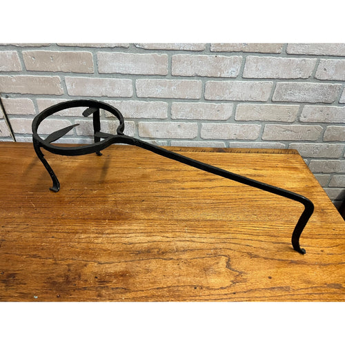 Large 19th c. Antique Wrought Iron Blacksmith Forged Fireplace Hearth Trivet 25"