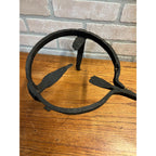 Large 19th c. Antique Wrought Iron Blacksmith Forged Fireplace Hearth Trivet 25"