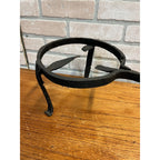 Large 19th c. Antique Wrought Iron Blacksmith Forged Fireplace Hearth Trivet 25"