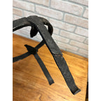 Large 19th c. Antique Wrought Iron Blacksmith Forged Fireplace Hearth Trivet 25"