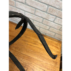 Large 19th c. Antique Wrought Iron Blacksmith Forged Fireplace Hearth Trivet 25"