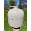 Antique 1890s Minnesota Stoneware Co. Stamped Zinc White Glazed Jug Red Wing MN