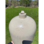 Antique 1890s Minnesota Stoneware Co. Stamped Zinc White Glazed Jug Red Wing MN