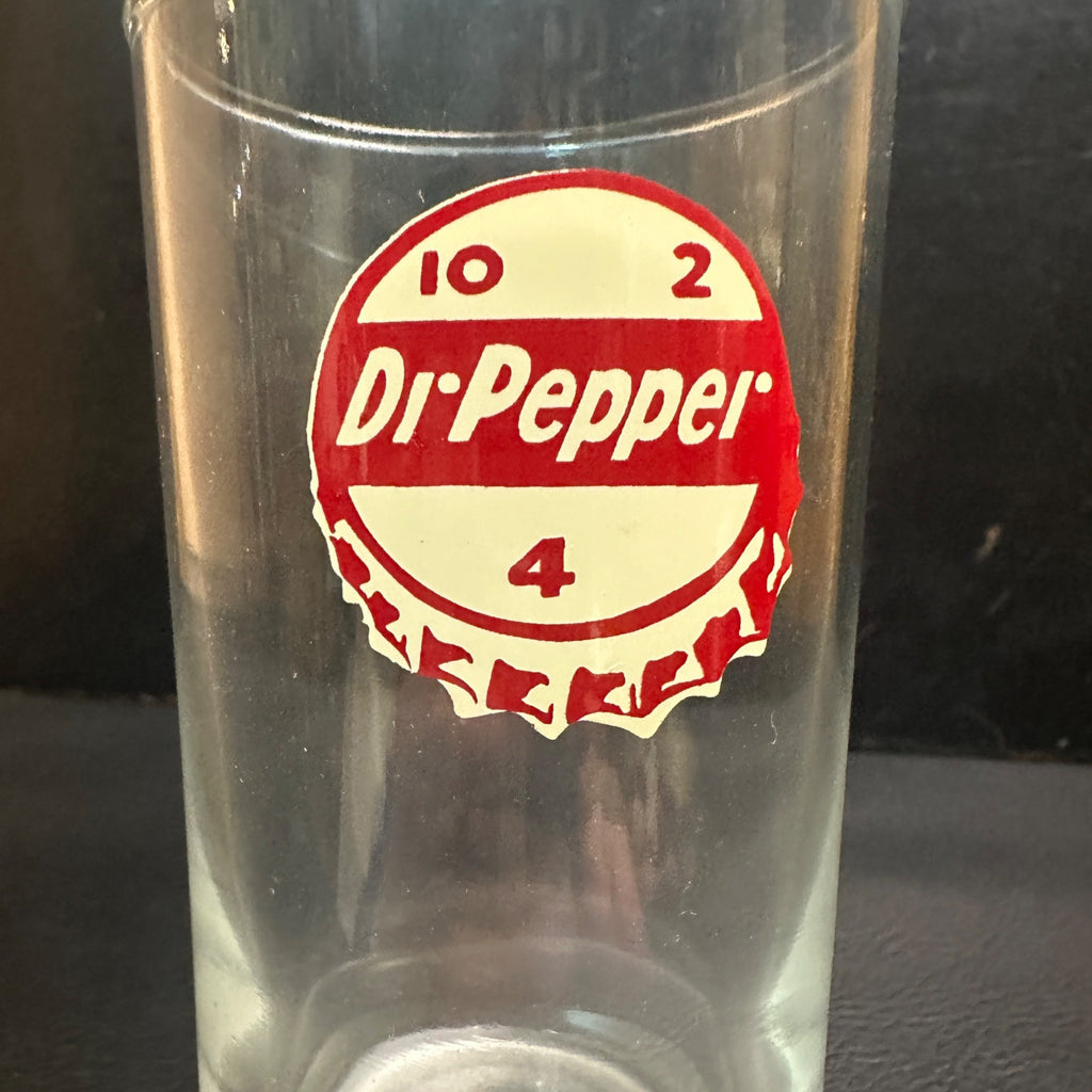 RARE Vintage 1950s Dr Pepper Fountain Soda Glass 4-1/4" Advertising