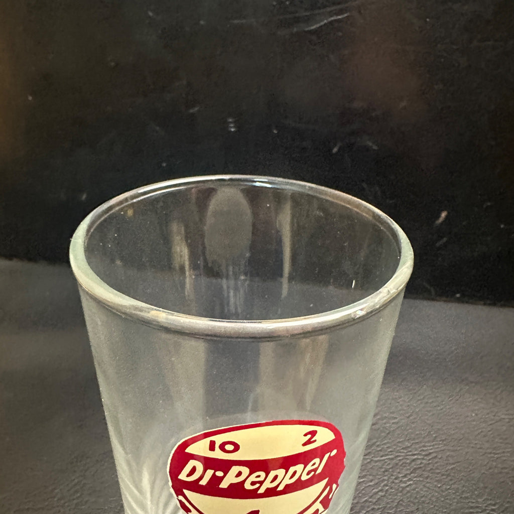 RARE Vintage 1950s Dr Pepper Fountain Soda Glass 4-1/4" Advertising