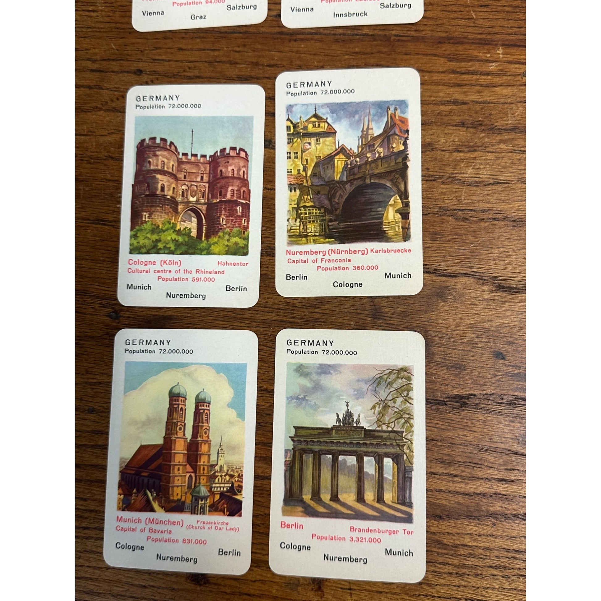 Famous Cities Card Game - No. 287 Piatnik Vienna - Austria - Complete With Box