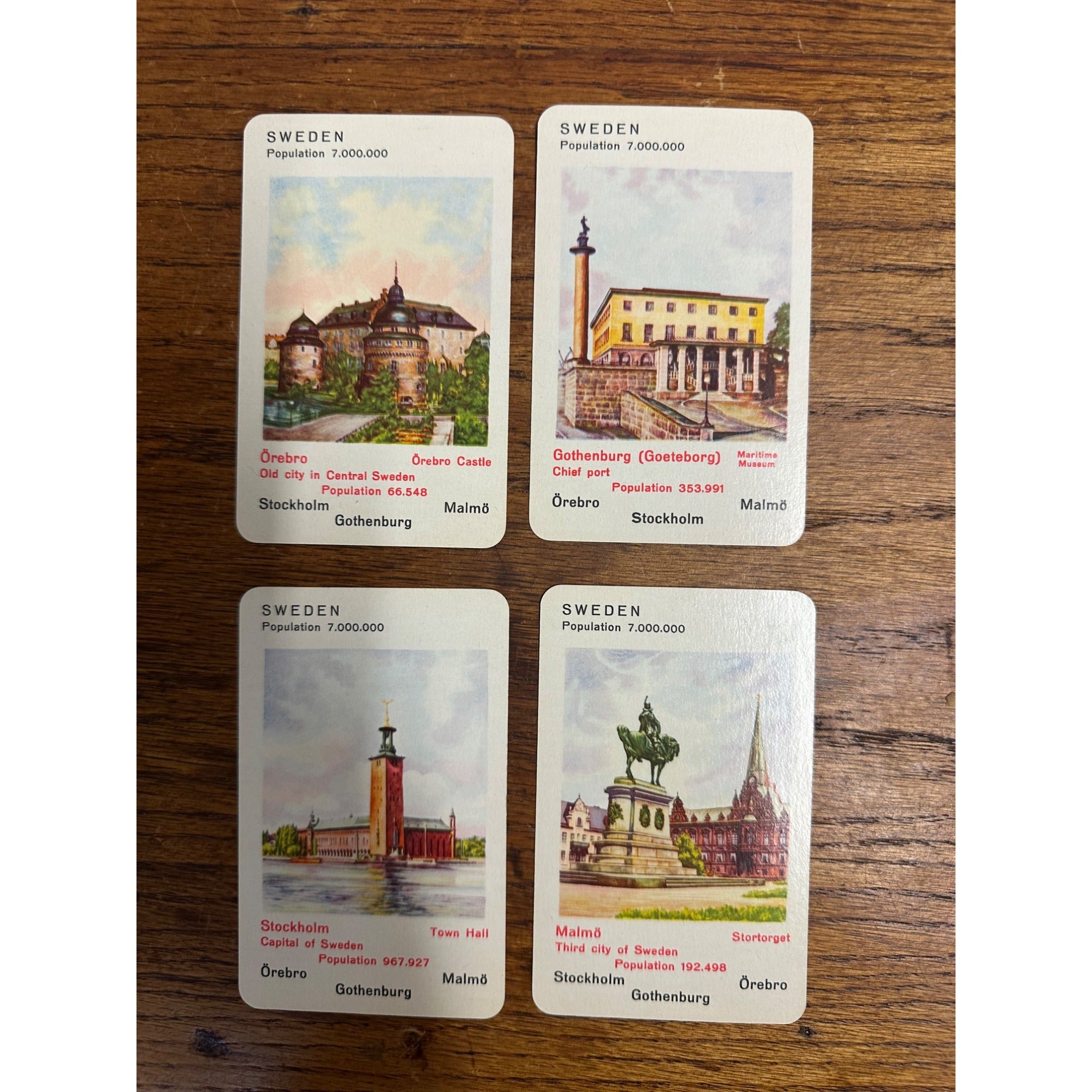 Famous Cities Card Game - No. 287 Piatnik Vienna - Austria - Complete With Box