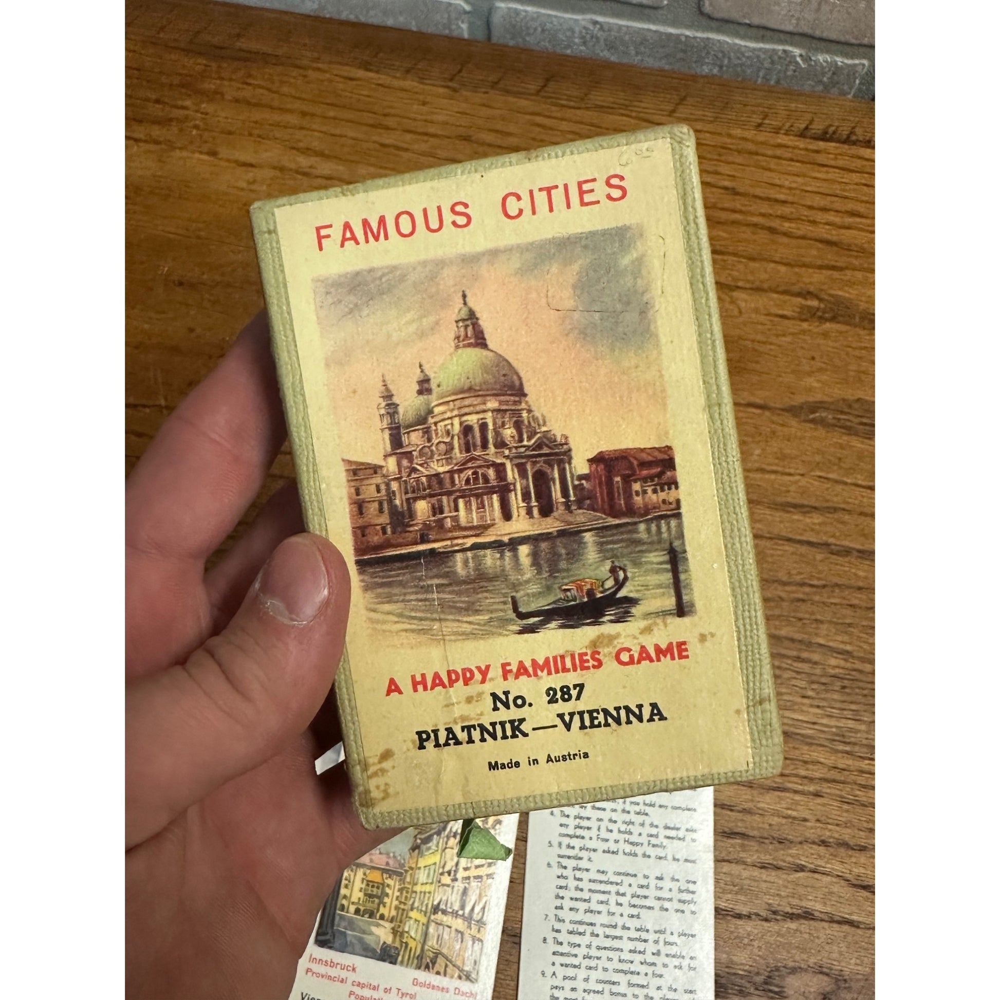 Famous Cities Card Game - No. 287 Piatnik Vienna - Austria - Complete With Box