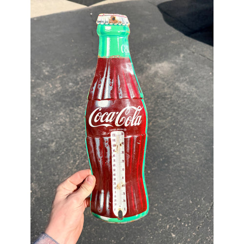 Vintage Coca Cola Bottle Advertising Sign Therm Coke 16” Donasco - No Tube