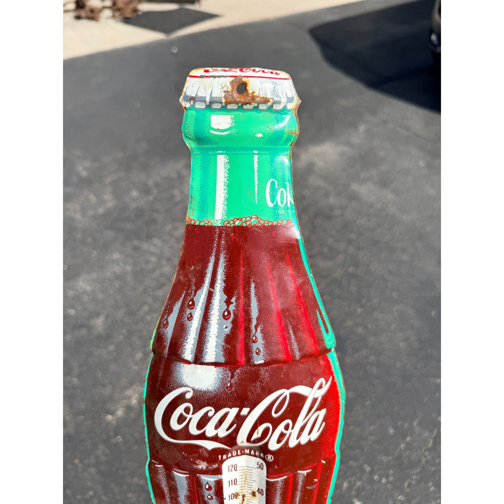 Vintage Coca Cola Bottle Advertising Sign Therm Coke 16” Donasco - No Tube