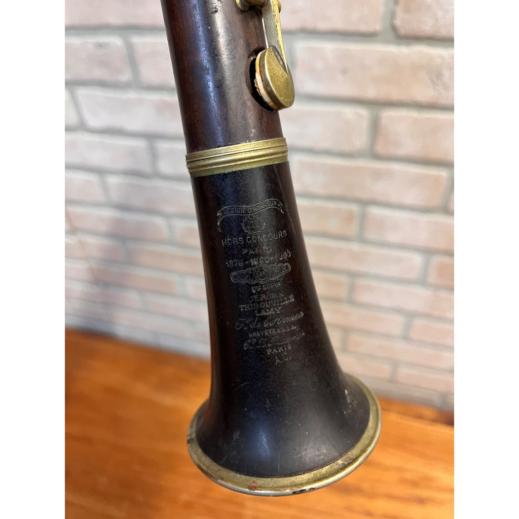 Vintage 1900s Jerome Thibouville-Lamy French Wooden Clarinet JTL - Parts/Restore