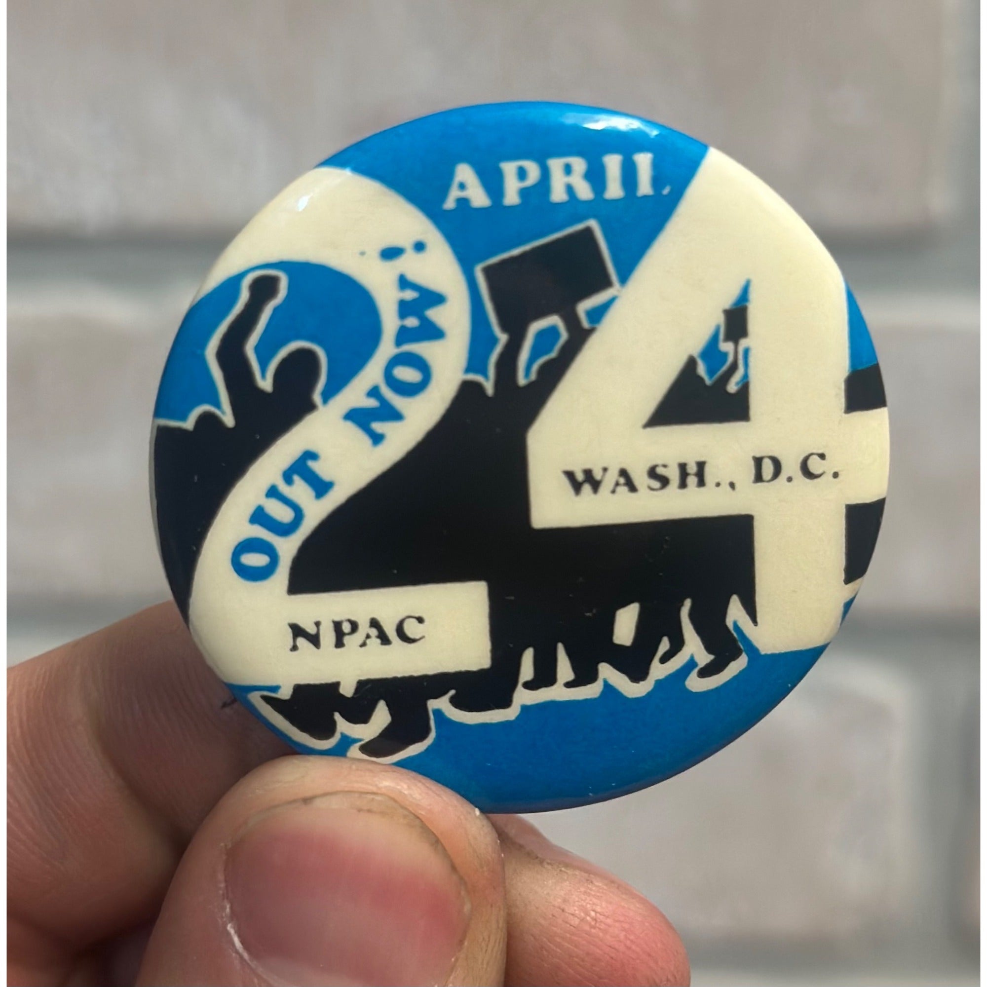 April 24 1971 NPAC PEACE MARCH Wash. D.C. Pin ~ Nat'l Peace Action Coalition