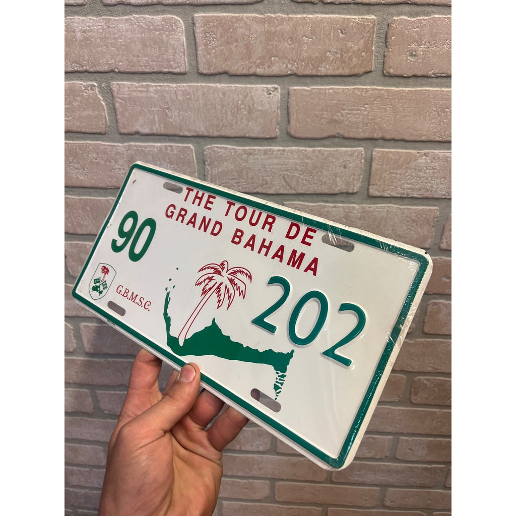 Vintage Metal License Plate The Tour De Grand Bahama G.B.M.S.C.