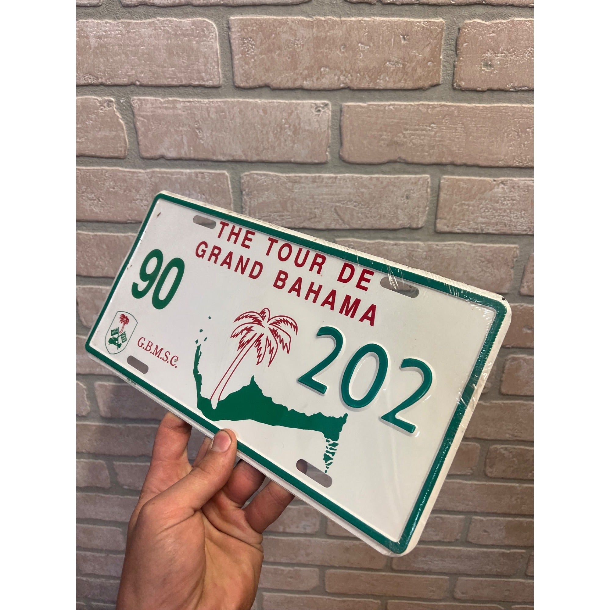 Vintage Metal License Plate The Tour De Grand Bahama G.B.M.S.C.
