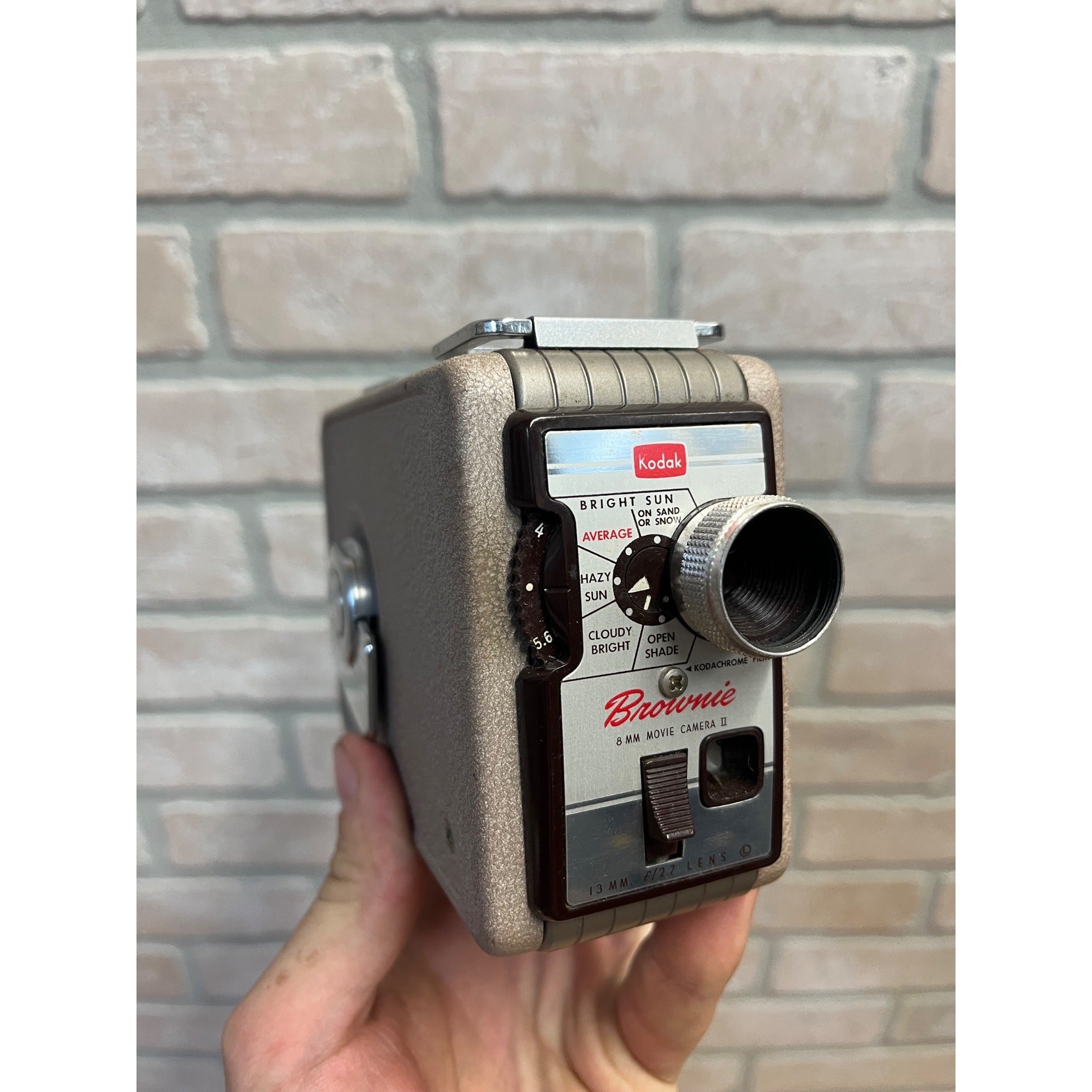 Vintage Eastman Kodak Co. Brownie 8mm Movie Camera II Mid-Century Spring-Wound Circa 1959 Untested