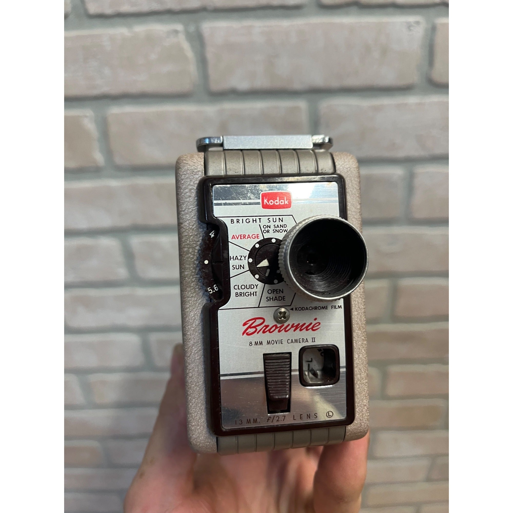 Vintage Eastman Kodak Co. Brownie 8mm Movie Camera II Mid-Century Spring-Wound Circa 1959 Untested