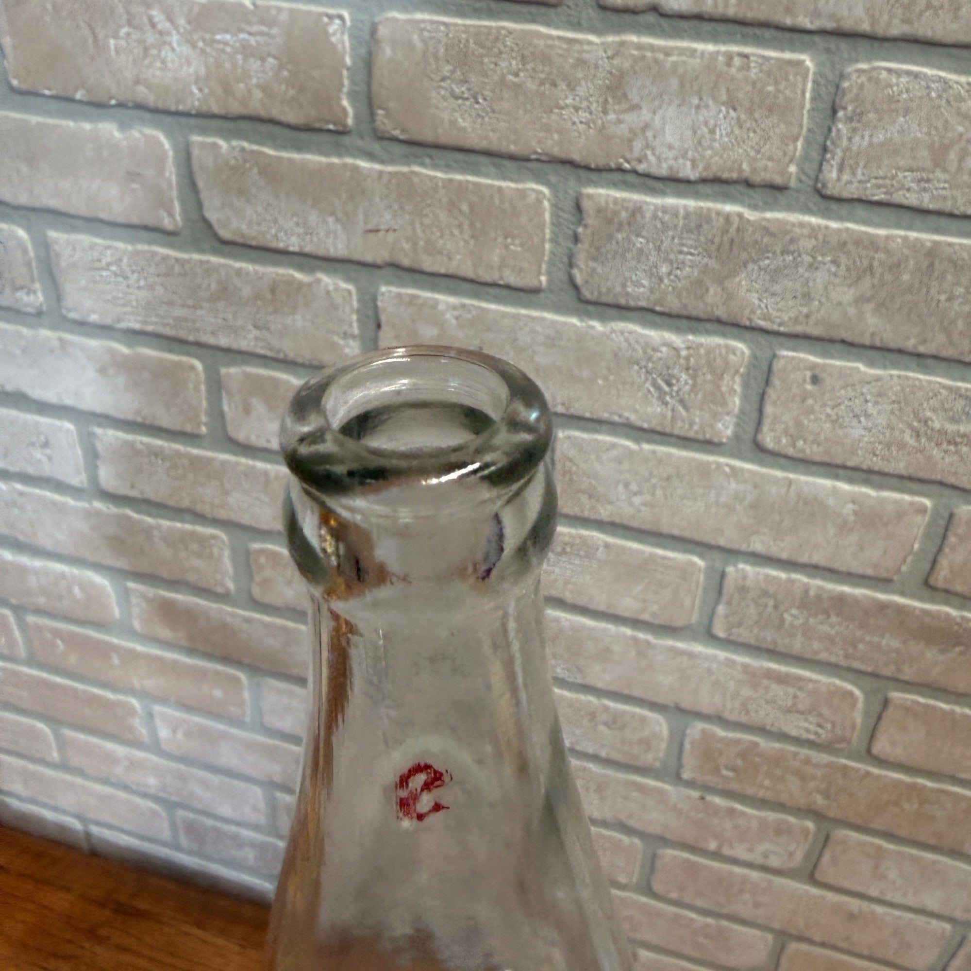 Vintage Seymour Beverages ACL 16oz Clear Glass Soda Bottle Wisconsin Wis WI