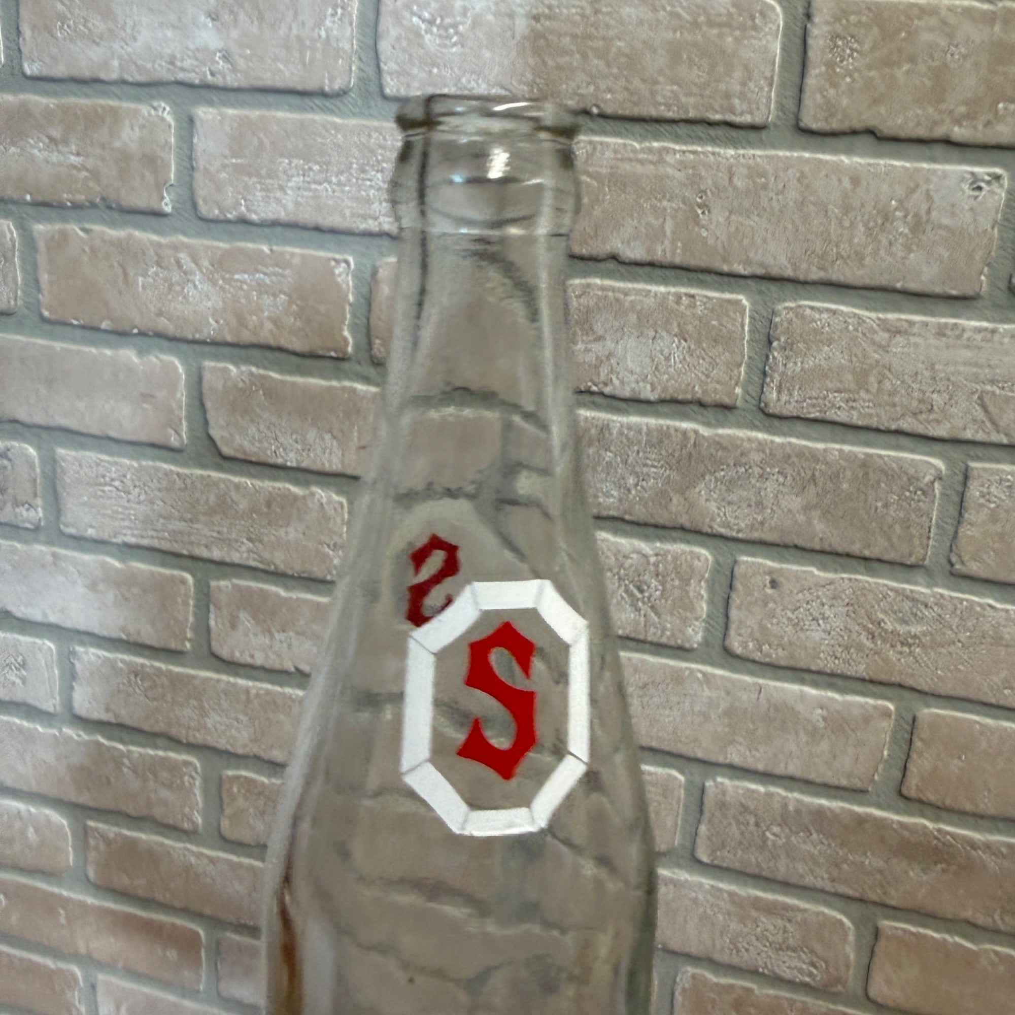 Vintage Seymour Beverages ACL 16oz Clear Glass Soda Bottle Wisconsin Wis WI