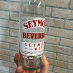 Vintage Seymour Beverages ACL 16oz Clear Glass Soda Bottle Wisconsin Wis WI