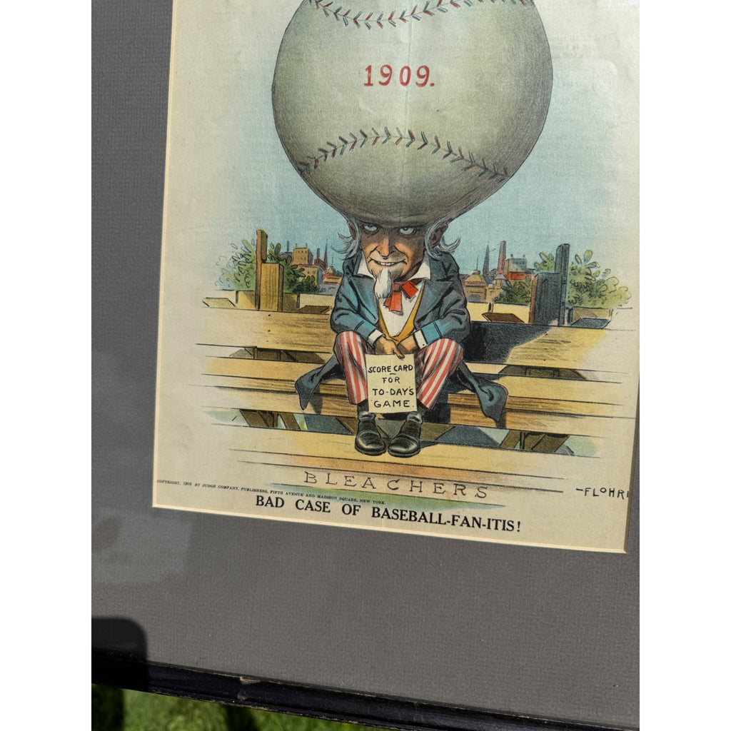Judge 1909 BAD CASE OF BASEBALL-FAN-ITIS! Framed Print