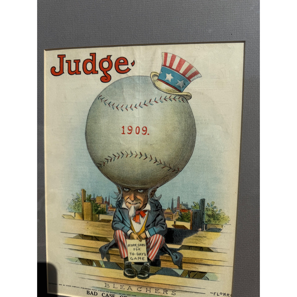 Judge 1909 BAD CASE OF BASEBALL-FAN-ITIS! Framed Print