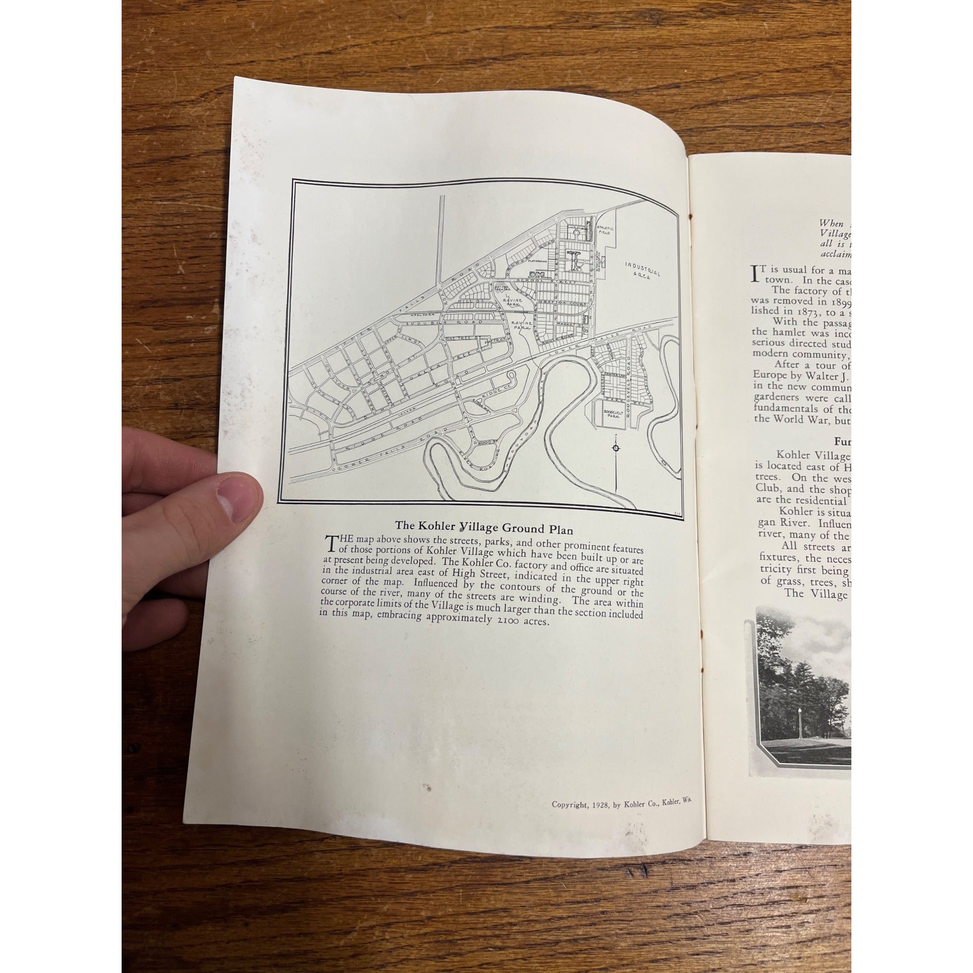Vintage 1928 Kohler Village Wisconsin Tourist Guide Home Town Plan Booklet