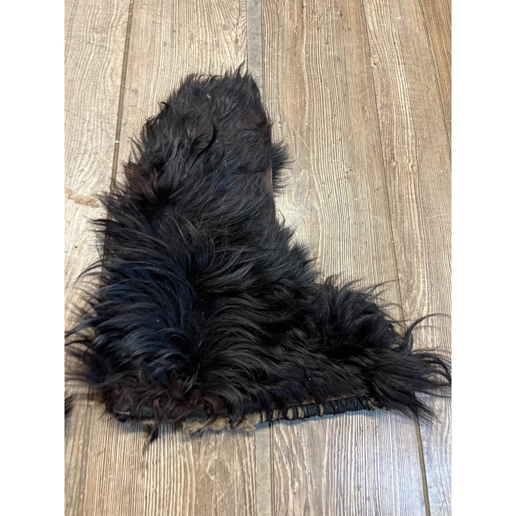 Vintage Bear Skin Fur Leather Gauntlet Mittens Lined Early 1900 Men's Gloves