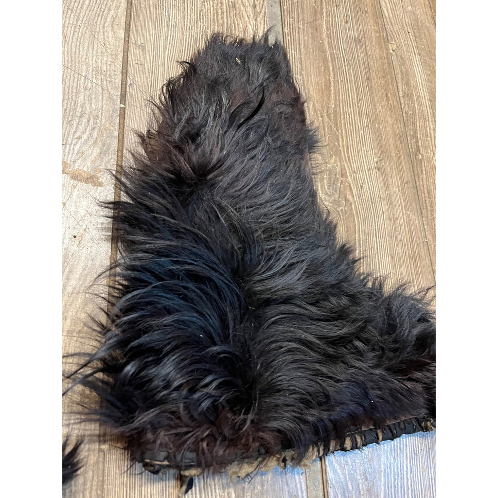 Vintage Bear Skin Fur Leather Gauntlet Mittens Lined Early 1900 Men's Gloves