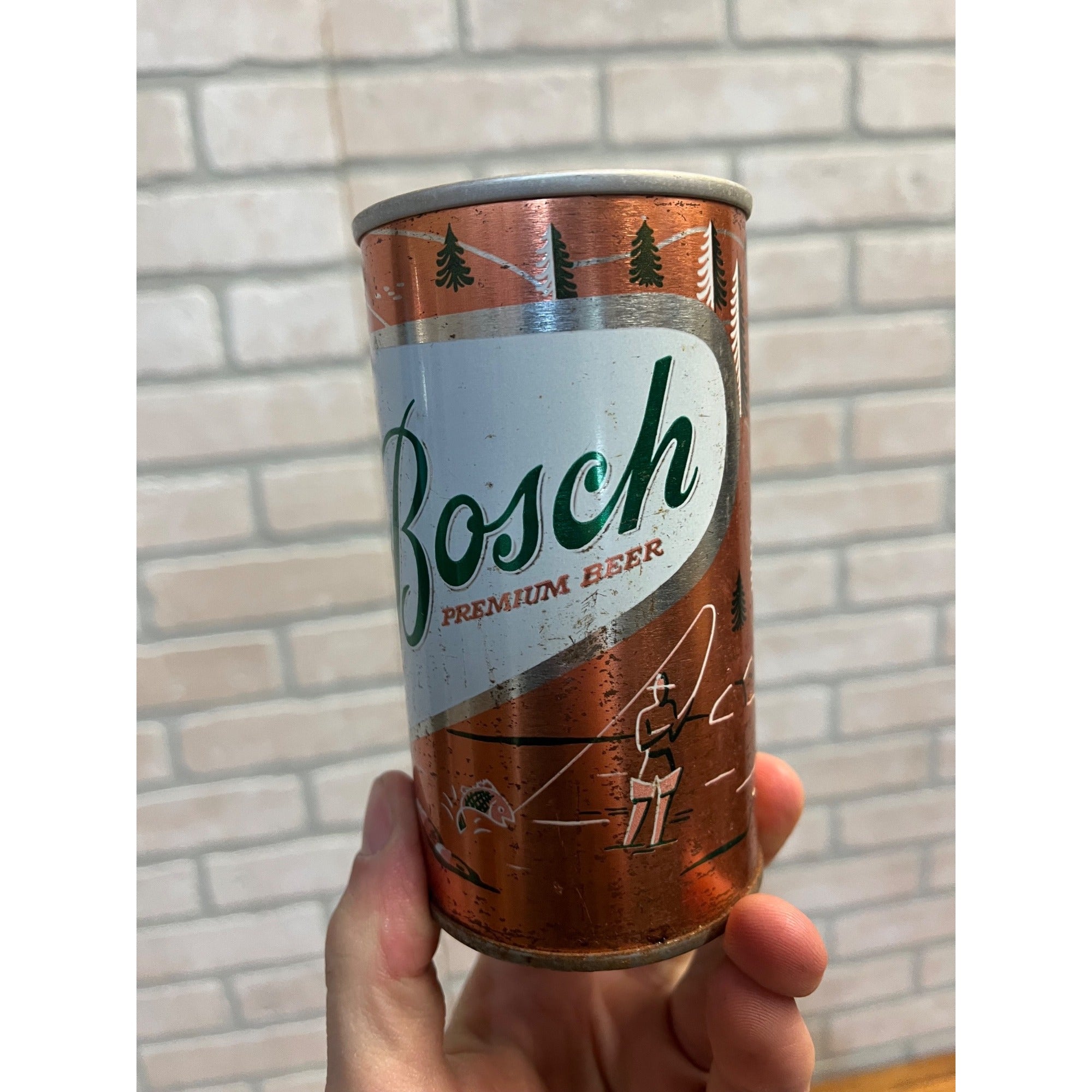 Vintage Beer Can Bosch Premium Beer From The Sportsman’s Paradise Pull Top