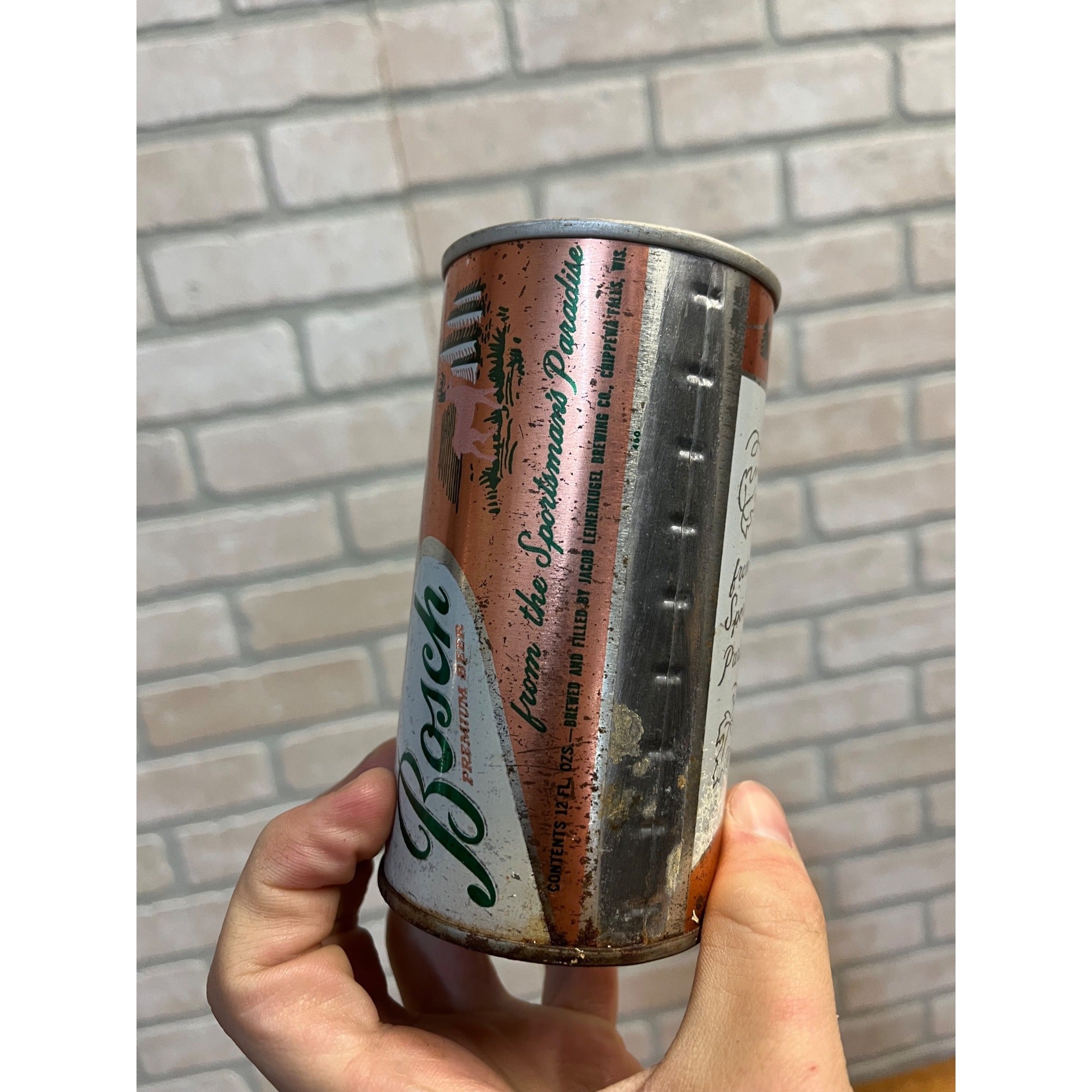 Vintage Beer Can Bosch Premium Beer From The Sportsman’s Paradise Pull Top