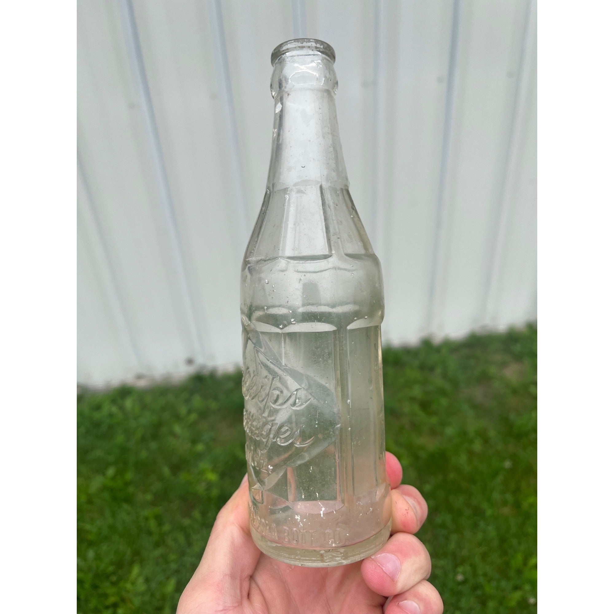1930s Phillips Beverages Coca Cola Embossed Glass Soda Bottle 7 oz. Phillips WIS.