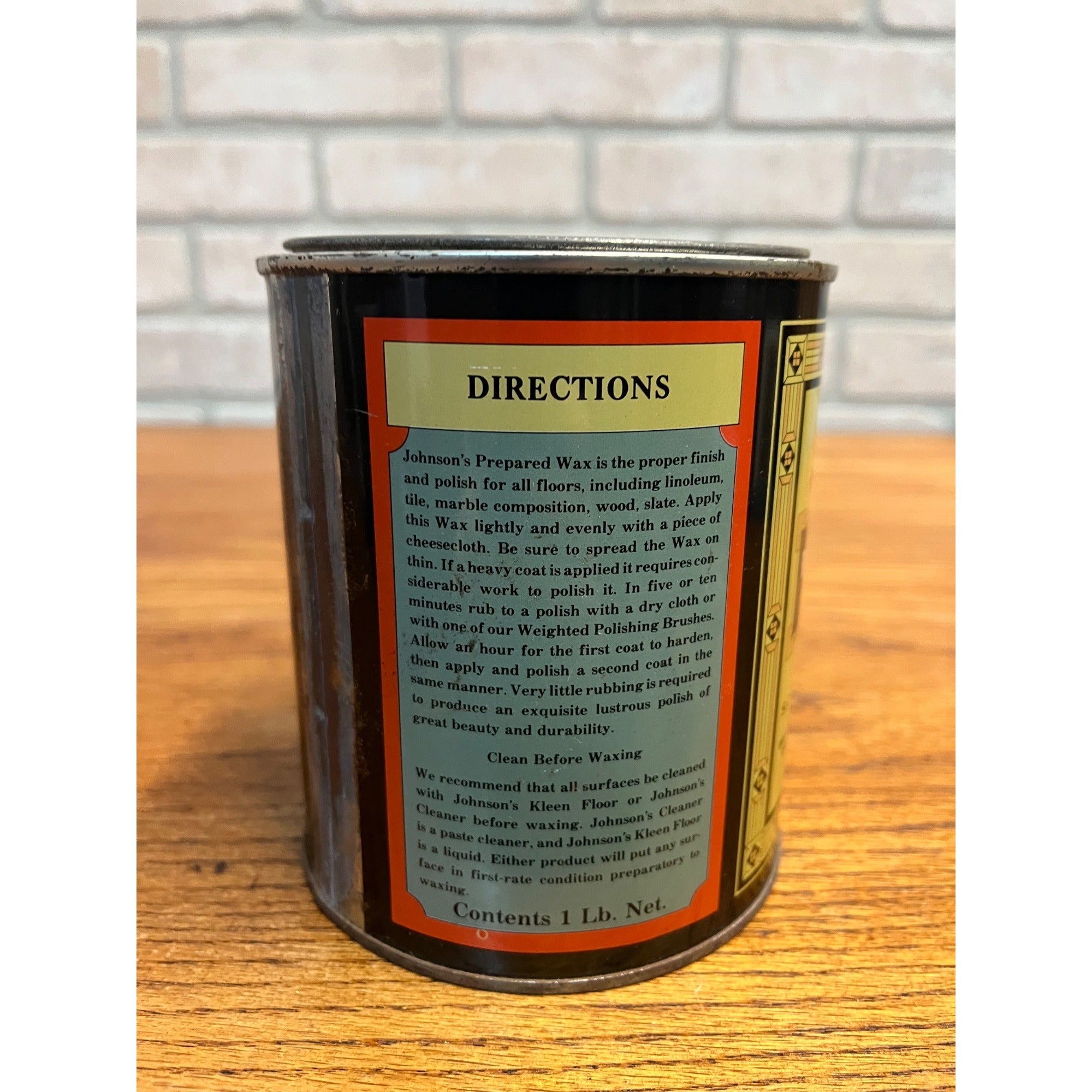 Vintage SC Johnson's Tin Metal Coin Bank Prepared Wax Wood Finish Polish