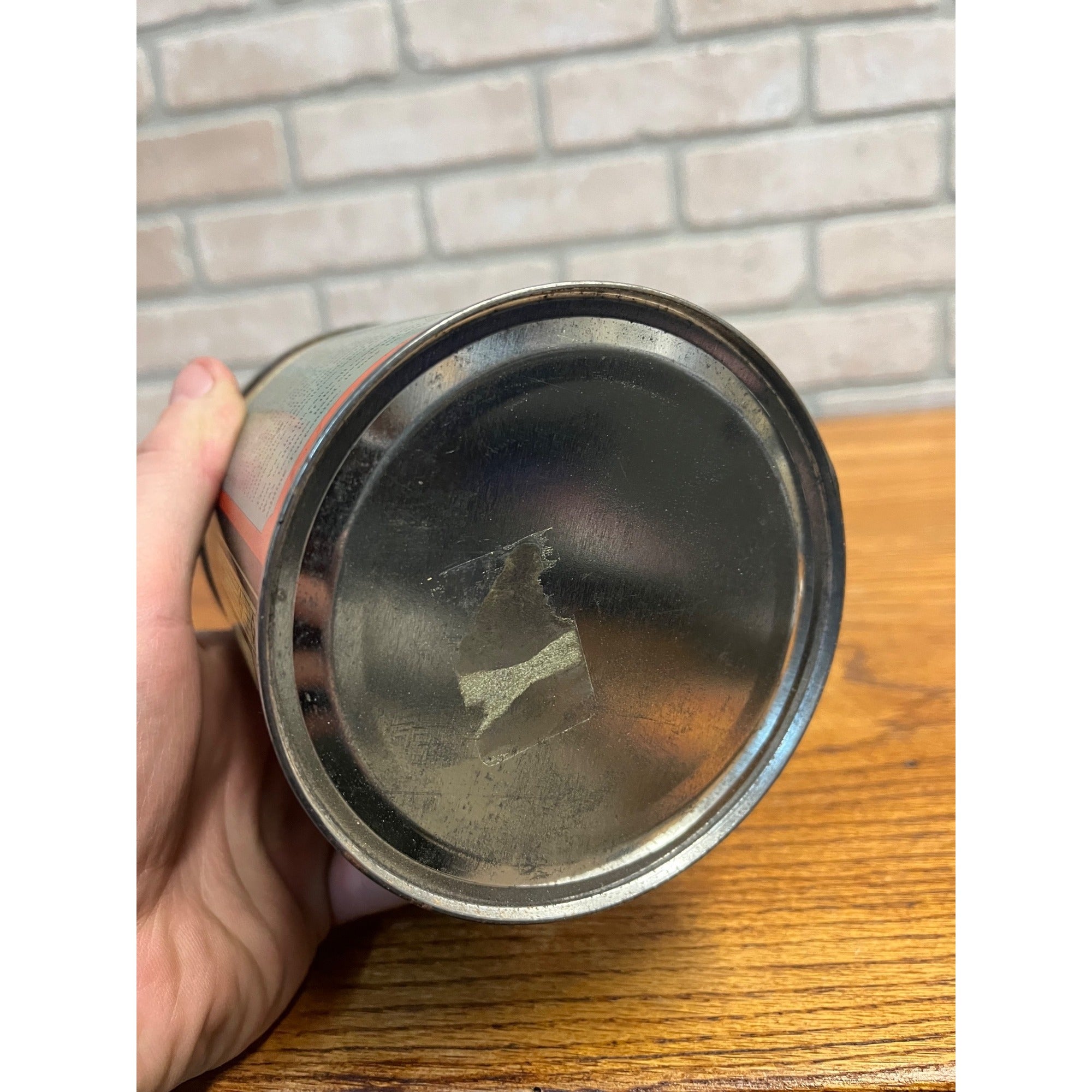 Vintage SC Johnson's Tin Metal Coin Bank Prepared Wax Wood Finish Polish