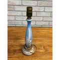 Vintage Aladdin Table Lamp Alacite Floral and Blue Milk Glass Dresser Lamp As-Is