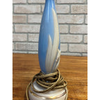 Vintage Aladdin Table Lamp Alacite Floral and Blue Milk Glass Dresser Lamp As-Is