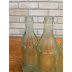 Vintage (4) E.L. Hustings Co Milwaukee Wis Soda Bottles Aqua Embossed