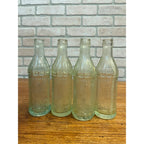 Vintage (4) E.L. Hustings Co Milwaukee Wis Soda Bottles Aqua Embossed