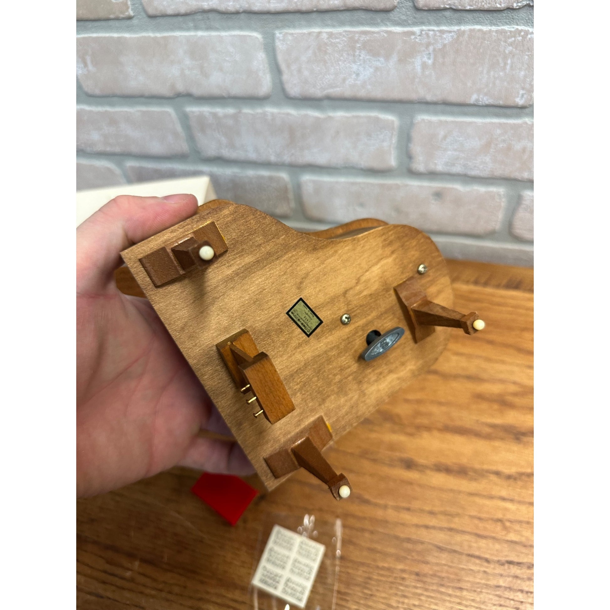 Vintage Dollhouse Reevesline Concert Grand Piano with Bench & Original Box