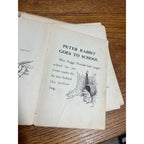 1917 Peter Rabbit Goes to School By Louise Field Antique Hardcover Book with Illustrations By Virginia Albert