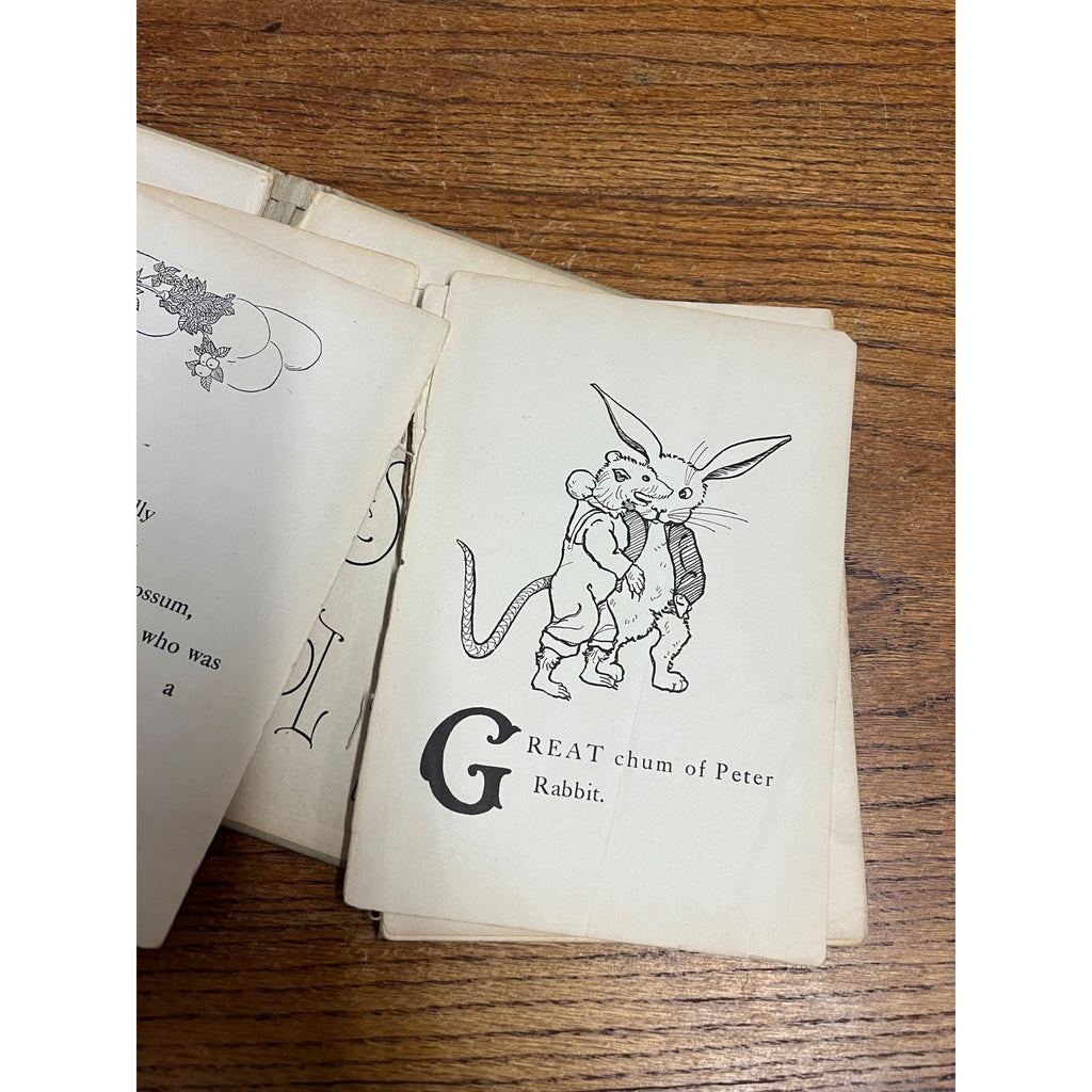 1917 Peter Rabbit Goes to School By Louise Field Antique Hardcover Book with Illustrations By Virginia Albert