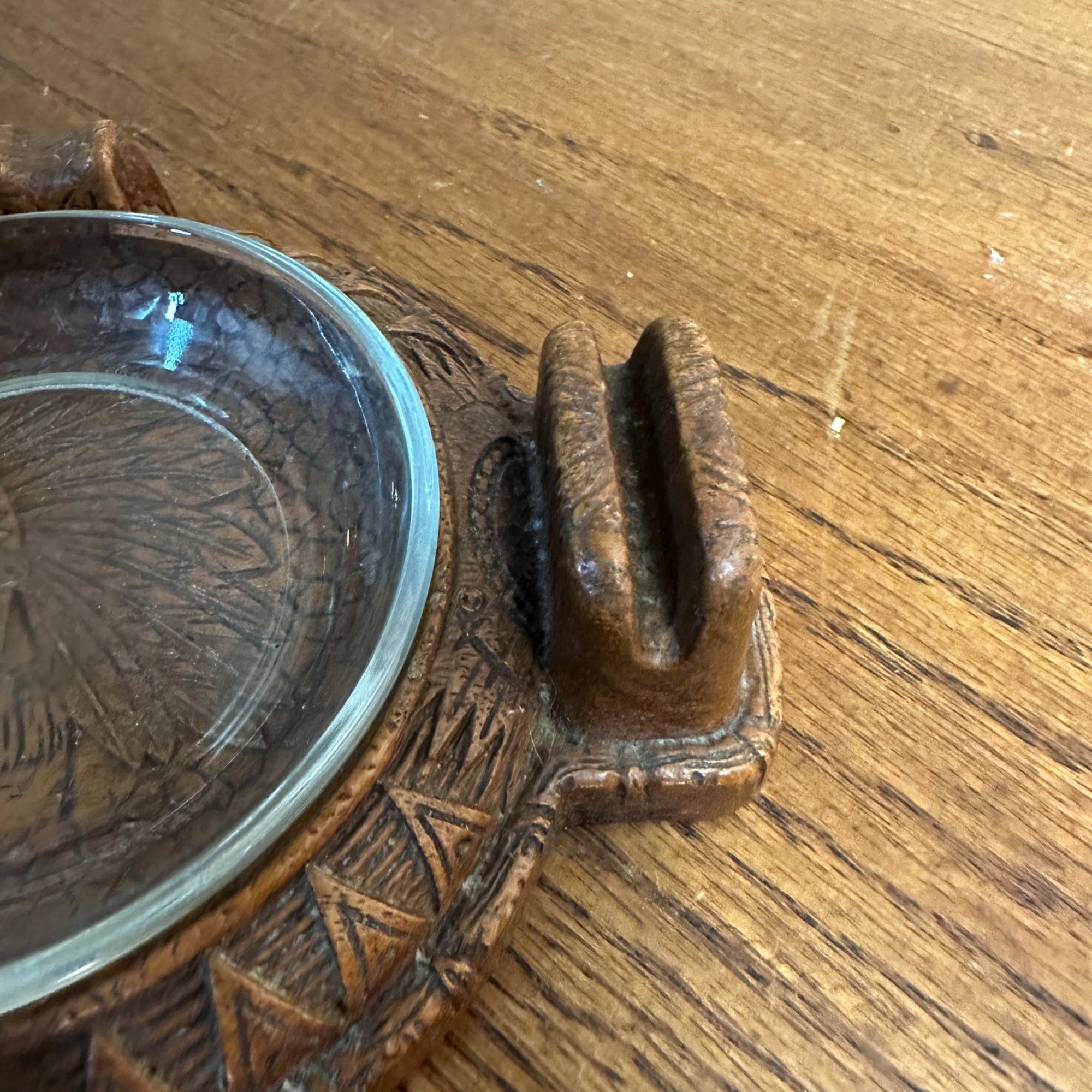 Vintage Syroco Style Art Deco Box Cigarette Case Ashtray Native American