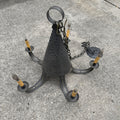 Large Punched Tin Primitive Style Chandelier Light Fixture Lighting Paul Revere